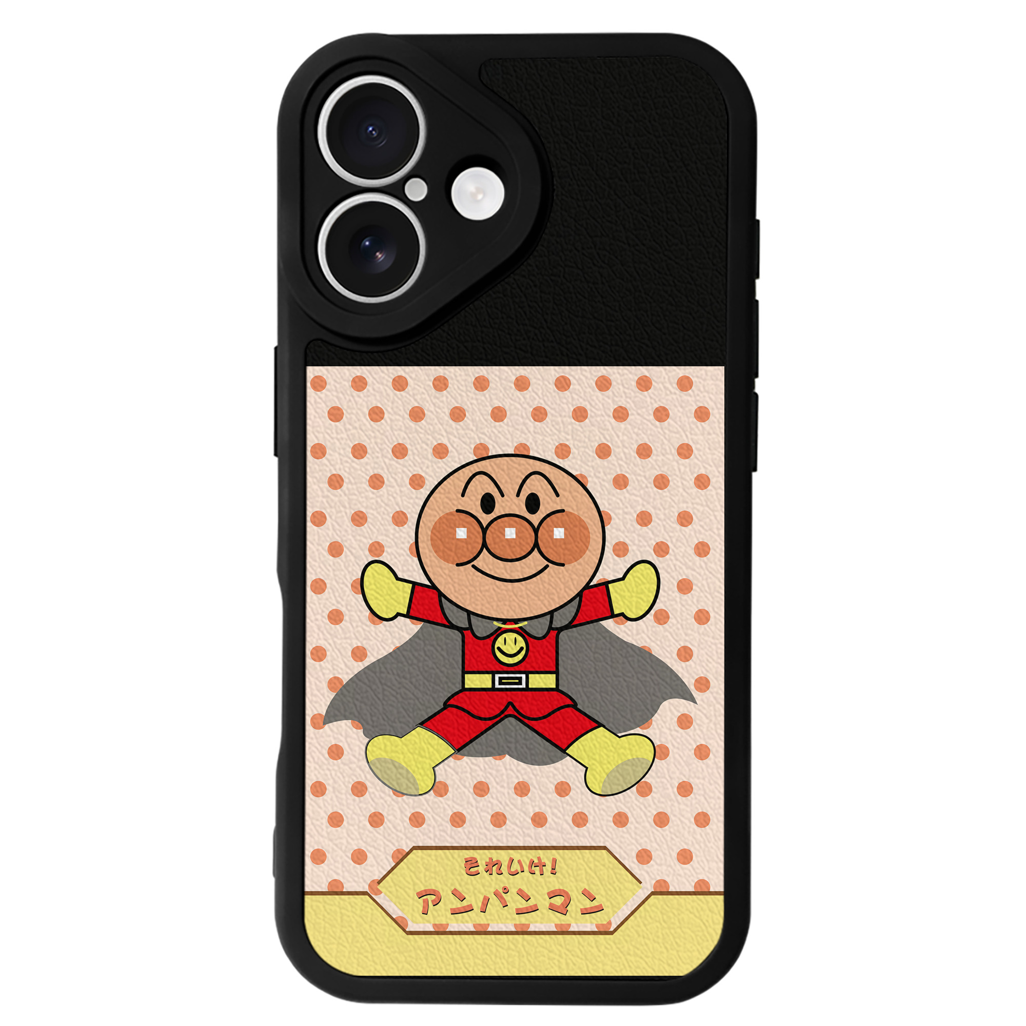 （画像用） アンパンマン Anpanman 【iPhone 16シリーズ対応】シリコンスマホケース（レザー調） 材質：シリコン